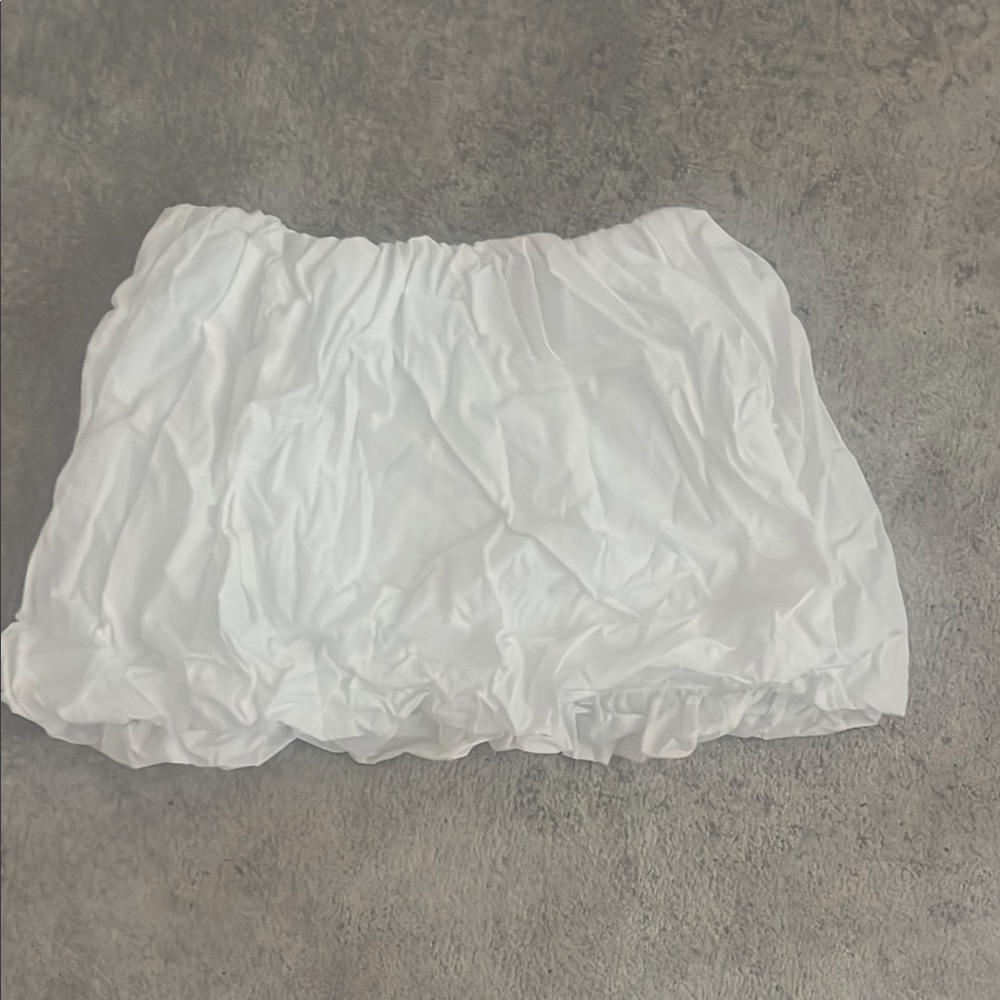 Sunday Best White Mini Bubble Skirt